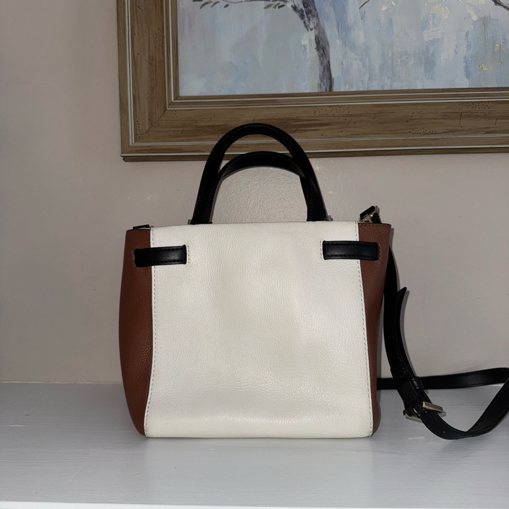 Kate Spade Houston Street Leo Pebble Leather Color Block Satchel Crossbody Bag - Picture 5 of 12